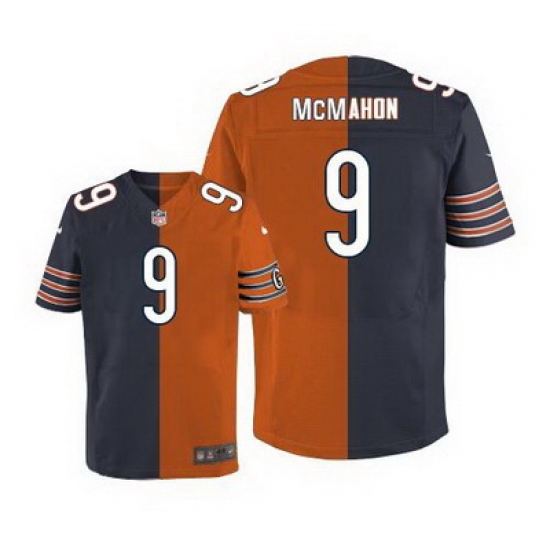 Nike Bears #9 Jim McMahon Navy Blue Orange Mens Stitched NFL Elite Split Jersey Nike Bears #9 Jim McMahon Navy Blue Orange Mens Stitched NFL Elite Split Jersey