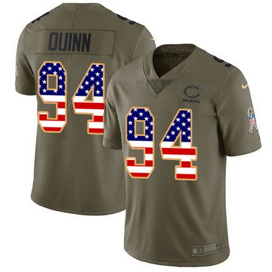Nike Bears 94 Robert Quinn Olive USA Flag Men Stitched NFL Limited 2017 Salute To Service Jersey Nike Bears 94 Robert Quinn Olive USA Flag Men Stitched NFL Limited 2017 Salute To Service Jersey