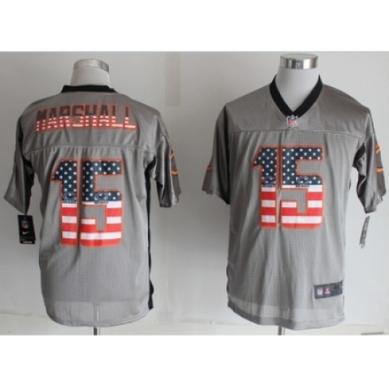 Nike Chicago Bears 15 Brandon Marshall Grey Elite USA Flag Fashion NFL Jersey Nike Chicago Bears 15 Brandon Marshall Grey Elite USA Flag Fashion NFL Jersey