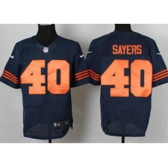 Nike Chicago Bears 40 Gale Sayers Blue Elite Orange Number NFL Jersey Nike Chicago Bears 40 Gale Sayers Blue Elite Orange Number NFL Jersey