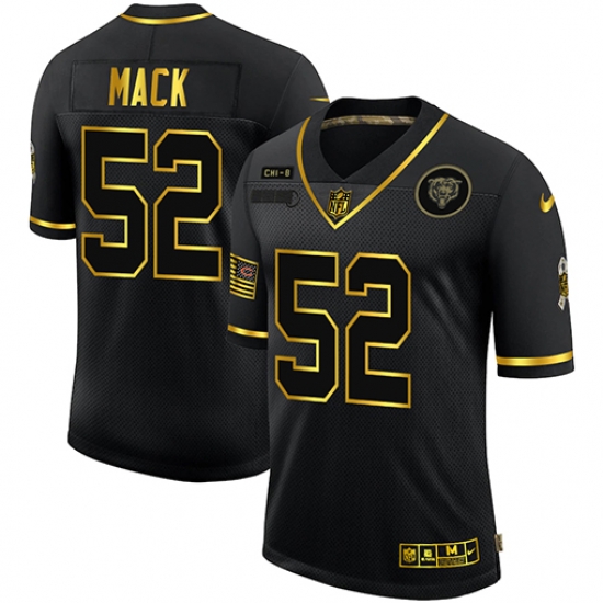 Nike Chicago Bears 52 Khalil Mack Black Gold 2020 Salute To Service Limited Jersey Nike Chicago Bears 52 Khalil Mack Black Gold 2020 Salute To Service Limited Jersey