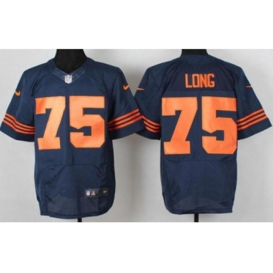Nike Chicago Bears 75 Kyle Long Blue Elite Orange Number NFL Jersey Nike Chicago Bears 75 Kyle Long Blue Elite Orange Number NFL Jersey