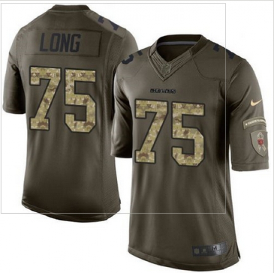 Nike Chicago Bears #75 Kyle Long Green Men 27s Stitched NFL Limited Salute to Service Jersey Nike Chicago Bears #75 Kyle Long Green Men 27s Stitched NFL Limited Salute to Service Jersey