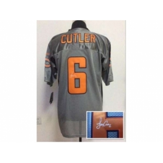 Nike chicago bears 6 Jay Cutler grey Elite shadow Signed NFL Jersey Nike chicago bears 6 Jay Cutler grey Elite shadow Signed NFL Jersey