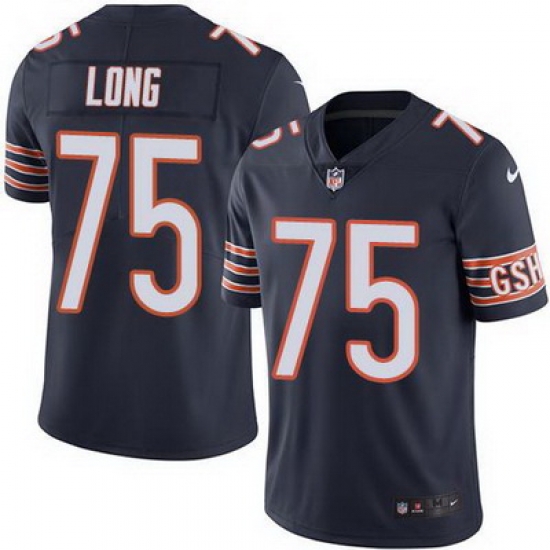 Nike Bears #75 Kyle Long Navy Blue Mens Stitched NFL Limited Rush Jersey Nike Bears #75 Kyle Long Navy Blue Mens Stitched NFL Limited Rush Jersey