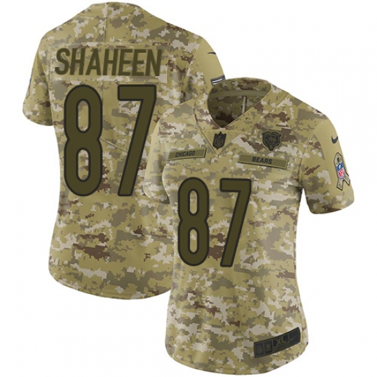 Nike Bears #87 Adam Shaheen Camo Women Stitched NFL Limited 2018 Salute to Service Jersey Nike Bears #87 Adam Shaheen Camo Women Stitched NFL Limited 2018 Salute to Service Jersey