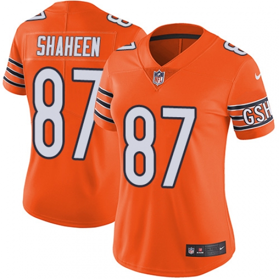 Nike Bears #87 Adam Shaheen Orange Womens Stitched NFL Limited Rush Jersey Nike Bears #87 Adam Shaheen Orange Womens Stitched NFL Limited Rush Jersey