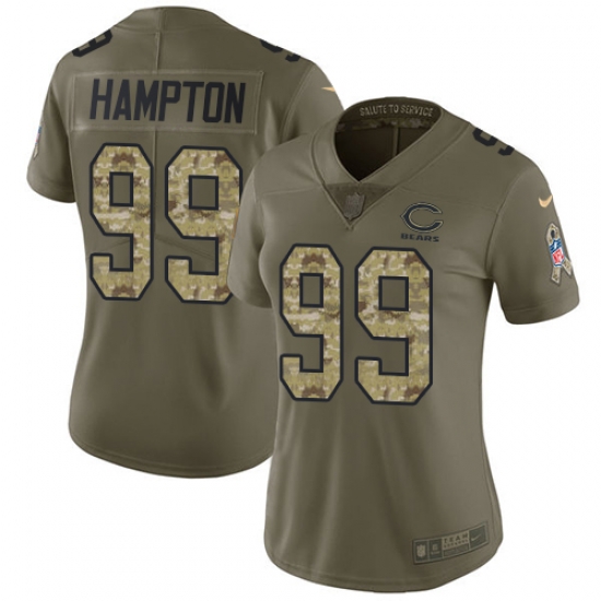 Nike Bears #99 Dan Hampton Olive Camo Womens Stitched NFL Limited 2017 Salute to Service Jersey Nike Bears #99 Dan Hampton Olive Camo Womens Stitched NFL Limited 2017 Salute to Service Jersey