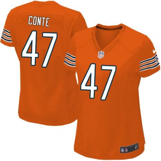Nike NFL Chicago Bears #47 Chris Conte Orange Women's Game Alternate Jersey Nike NFL Chicago Bears #47 Chris Conte Orange Women's Game Alternate Jersey