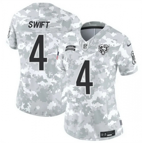 Women Chicago Bears 4 D 27Andre Swift 2024 F U S E Arctic Camo Salute To Service Limited Stitched Football Jersey Women Chicago Bears 4 D 27Andre Swift 2024 F U S E Arctic Camo Salute To Service Limited Stitched Football Jersey