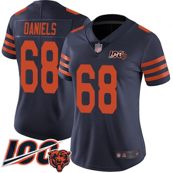 Women Chicago Bears 68 James Daniels Limited Navy Blue Rush Vapor Untouchable 100th Season Football Jersey Women Chicago Bears 68 James Daniels Limited Navy Blue Rush Vapor Untouchable 100th Season Football Jersey