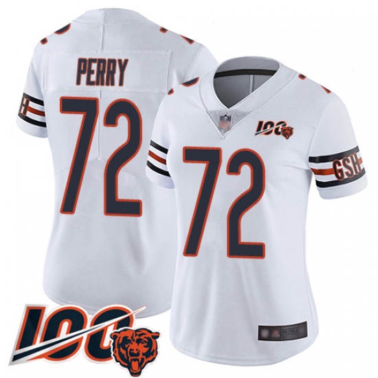 Women Chicago Bears 72 William Perry White Vapor Untouchable Limited Player 100th Season Football Jersey Women Chicago Bears 72 William Perry White Vapor Untouchable Limited Player 100th Season Football Jersey