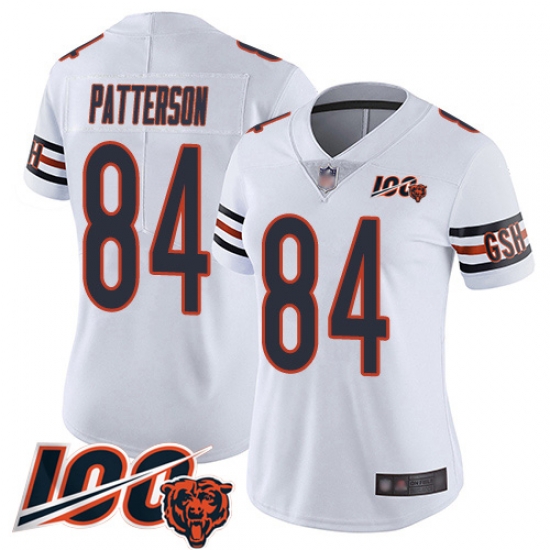 Women Chicago Bears 84 Cordarrelle Patterson White Vapor Untouchable Limited Player 100th Season Football Jersey Women Chicago Bears 84 Cordarrelle Patterson White Vapor Untouchable Limited Player 100th Season Football Jersey