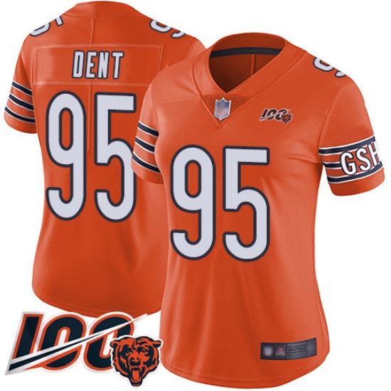 Women Chicago Bears 95 Richard Dent Orange Alternate 100th Season Limited Football Jersey Women Chicago Bears 95 Richard Dent Orange Alternate 100th Season Limited Football Jersey