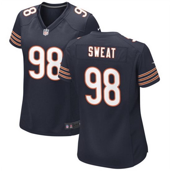Women Chicago Bears 98 Montez Sweat Navy Stitched Jersey 28Run Small 29 Women Chicago Bears 98 Montez Sweat Navy Stitched Jersey 28Run Small 29