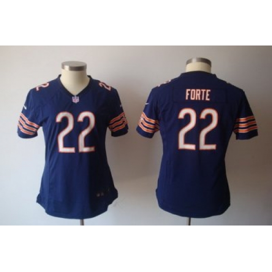 Women Nike Chicago Bears 22# Matt Forte Blue Jersey Women Nike Chicago Bears 22# Matt Forte Blue Jersey