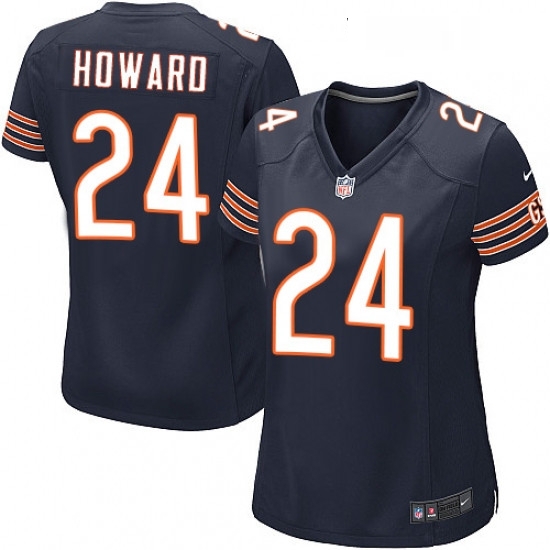 Womens Nike Chicago Bears 24 Jordan Howard Game Navy Blue Team Color NFL Jersey Womens Nike Chicago Bears 24 Jordan Howard Game Navy Blue Team Color NFL Jersey