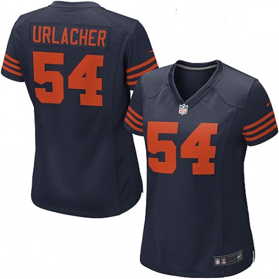 Womens Nike Chicago Bears 54 Brian Urlacher Game Navy Blue Alternate NFL Jersey Womens Nike Chicago Bears 54 Brian Urlacher Game Navy Blue Alternate NFL Jersey