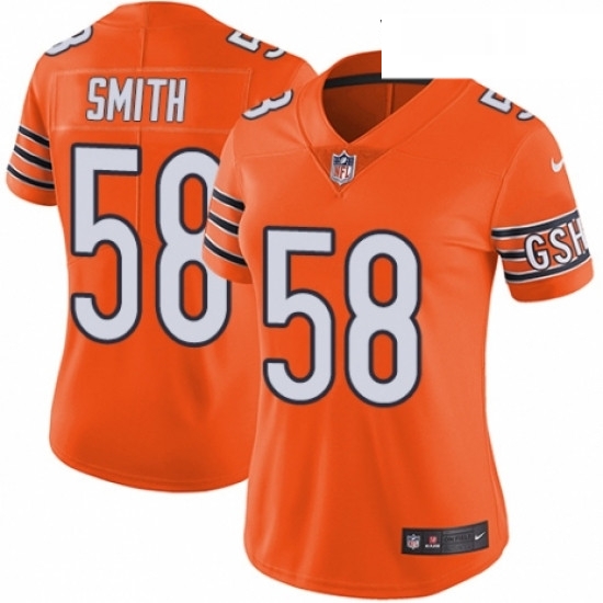 Womens Nike Chicago Bears 58 Roquan Smith Limited Orange Rush Vapor Untouchable NFL Jersey Womens Nike Chicago Bears 58 Roquan Smith Limited Orange Rush Vapor Untouchable NFL Jersey
