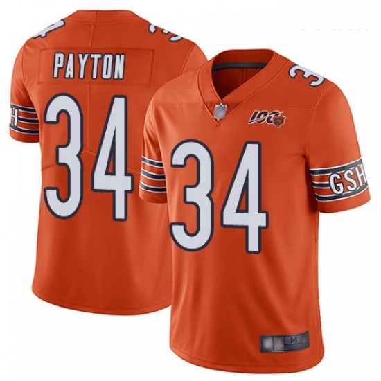 Bears #34 Walter Payton Orange Youth Stitched Football Limited Rush 100th Season Jersey Bears #34 Walter Payton Orange Youth Stitched Football Limited Rush 100th Season Jersey