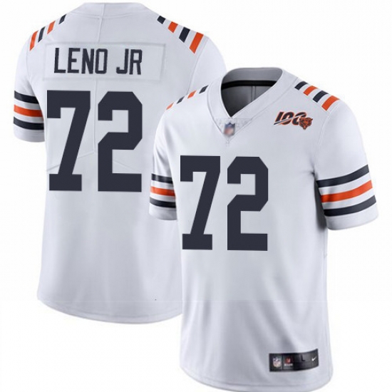 Bears 72 Charles Leno Jr White Alternate Youth Stitched Football Vapor Untouchable Limited 100th Season Jersey Bears 72 Charles Leno Jr White Alternate Youth Stitched Football Vapor Untouchable Limited 100th Season Jersey