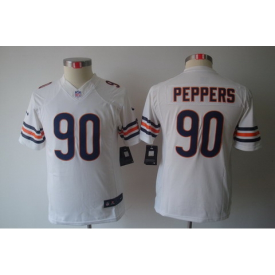 Nike Youth Chicago Bears #90 Peppers White Color Limited Jerseys Nike Youth Chicago Bears #90 Peppers White Color Limited Jerseys