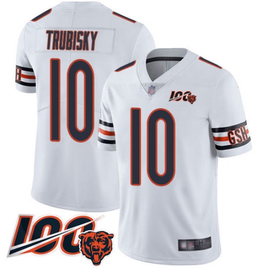 Youth Chicago Bears 10 Mitchell Trubisky White Vapor Untouchable Limited Player 100th Season Football Jersey Youth Chicago Bears 10 Mitchell Trubisky White Vapor Untouchable Limited Player 100th Season Football Jersey