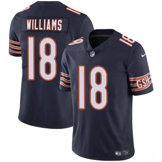 Youth Chicago Bears 18 Caleb Williams Navy 2024 Draft Vapor Stitched Football Jersey Youth Chicago Bears 18 Caleb Williams Navy 2024 Draft Vapor Stitched Football Jersey