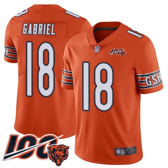 Youth Chicago Bears 18 Taylor Gabriel Orange Alternate 100th Season Limited Football Jersey Youth Chicago Bears 18 Taylor Gabriel Orange Alternate 100th Season Limited Football Jersey
