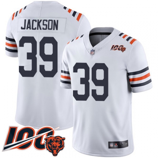 Youth Chicago Bears 39 Eddie Jackson White 100th Season Limited Football Jersey Youth Chicago Bears 39 Eddie Jackson White 100th Season Limited Football Jersey