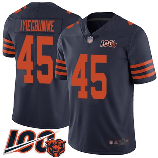 Youth Chicago Bears 45 Joel Iyiegbuniwe Limited Navy Blue Rush Vapor Untouchable 100th Season Football Jersey Youth Chicago Bears 45 Joel Iyiegbuniwe Limited Navy Blue Rush Vapor Untouchable 100th Season Football Jersey