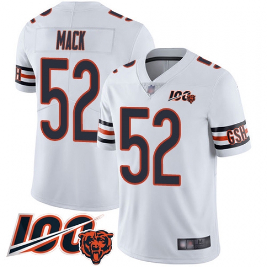 Youth Chicago Bears 52 Khalil Mack White Vapor Untouchable Limited Player 100th Season Football Jersey Youth Chicago Bears 52 Khalil Mack White Vapor Untouchable Limited Player 100th Season Football Jersey