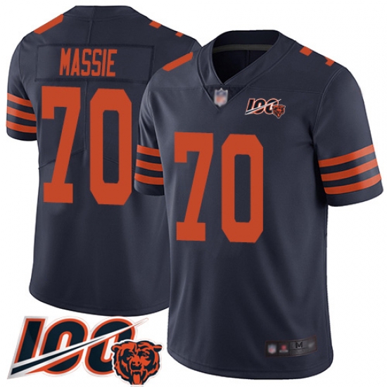 Youth Chicago Bears 70 Bobby Massie Limited Navy Blue Rush Vapor Untouchable 100th Season Football Jersey Youth Chicago Bears 70 Bobby Massie Limited Navy Blue Rush Vapor Untouchable 100th Season Football Jersey