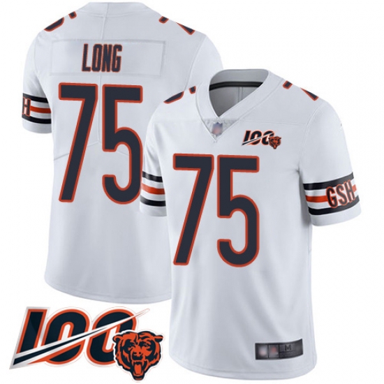 Youth Chicago Bears 75 Kyle Long White Vapor Untouchable Limited Player 100th Season Football Jerseyrse Youth Chicago Bears 75 Kyle Long White Vapor Untouchable Limited Player 100th Season Football Jerseyrse