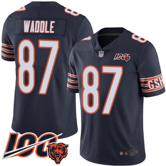 Youth Chicago Bears 87 Tom Waddle Navy Blue Team Color 100th Season Limited Football Jersey Youth Chicago Bears 87 Tom Waddle Navy Blue Team Color 100th Season Limited Football Jersey