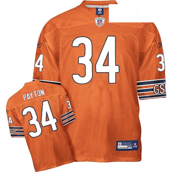 Youth Reebok Chicago Bears 34 Walter Payton Orange Authentic Throwback NFL Jersey Youth Reebok Chicago Bears 34 Walter Payton Orange Authentic Throwback NFL Jersey