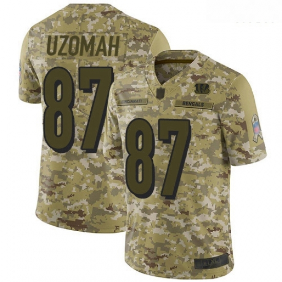 Bengals 87 C J Uzomah Camo Men Stitched Football Limited 2018 Salute To Service Jersey Bengals 87 C J Uzomah Camo Men Stitched Football Limited 2018 Salute To Service Jersey