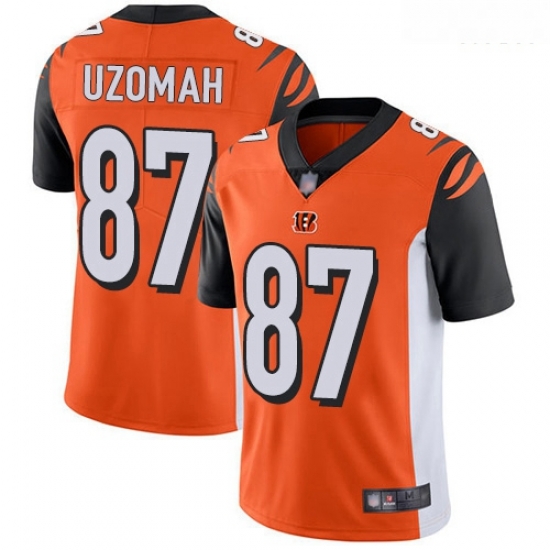 Bengals 87 C J Uzomah Orange Alternate Men Stitched Football Vapor Untouchable Limited Jersey Bengals 87 C J Uzomah Orange Alternate Men Stitched Football Vapor Untouchable Limited Jersey