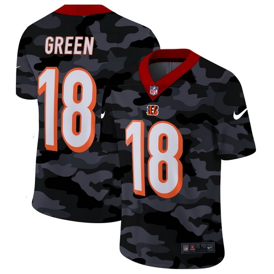Cincinnati Bengals 18 A J Green Men Nike 2020 Black CAMO Vapor Untouchable Limited Stitched NFL Jersey Cincinnati Bengals 18 A J Green Men Nike 2020 Black CAMO Vapor Untouchable Limited Stitched NFL Jersey