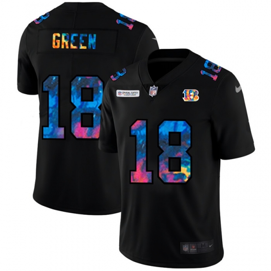 Cincinnati Bengals 18 A J Green Men Nike Multi Color Black 2020 NFL Crucial Catch Vapor Untouchable Limited Jersey Cincinnati Bengals 18 A J Green Men Nike Multi Color Black 2020 NFL Crucial Catch Vapor Untouchable Limited Jersey