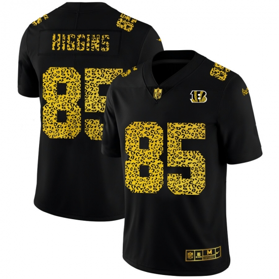 Cincinnati Bengals 85 Tee Higgins Men Nike Leopard Print Fashion Vapor Limited NFL Jersey Black Cincinnati Bengals 85 Tee Higgins Men Nike Leopard Print Fashion Vapor Limited NFL Jersey Black