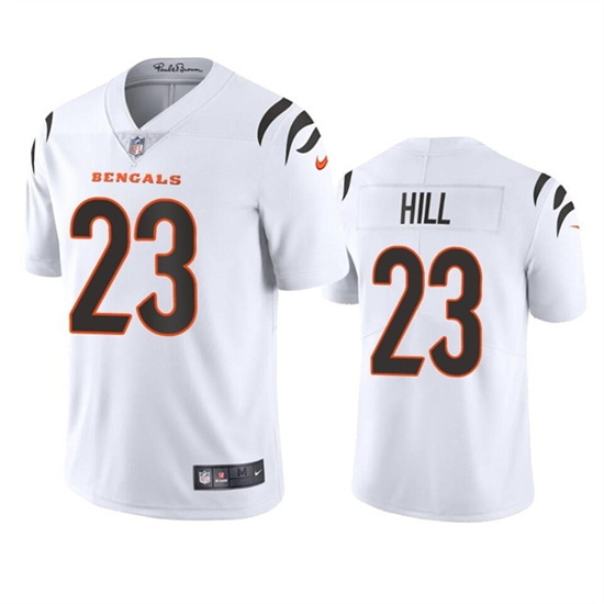 Men Cincinnati Bengals 23 Daxton Hill White Vapor Untouchable Limited Stitched Jersey Men Cincinnati Bengals 23 Daxton Hill White Vapor Untouchable Limited Stitched Jersey