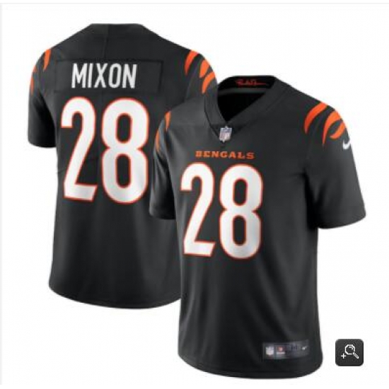 Men Cincinnati Bengals #28 Joe Mixon 2021 Black Vapor Limited Stitched NFL Jersey Men Cincinnati Bengals #28 Joe Mixon 2021 Black Vapor Limited Stitched NFL Jersey
