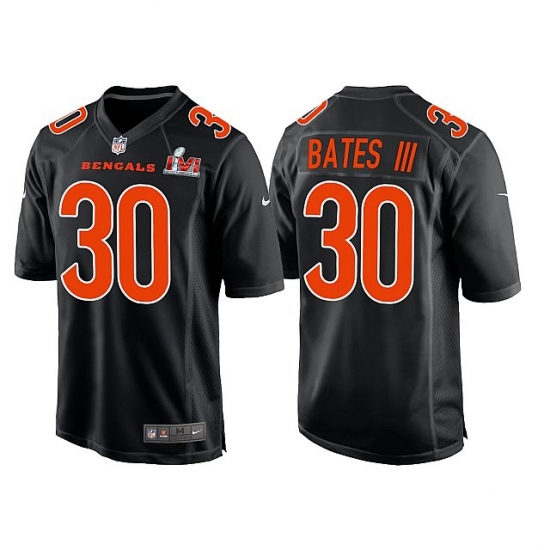 Men Cincinnati Bengals 30 Jessie Bates III 2022 Black Super Bowl LVI Game Stitched Jersey Men Cincinnati Bengals 30 Jessie Bates III 2022 Black Super Bowl LVI Game Stitched Jersey