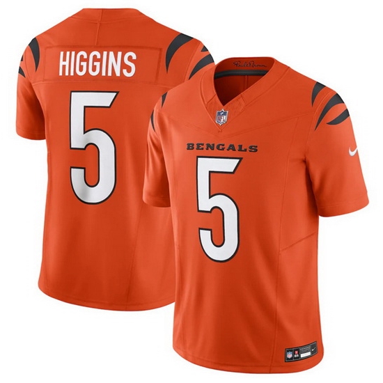 Men Cincinnati Bengals 5 Tee Higgins Orange 2023 F.U.S.E. Vapor Untouchable Limited Stitched Jersey Men Cincinnati Bengals 5 Tee Higgins Orange 2023 F.U.S.E. Vapor Untouchable Limited Stitched Jersey
