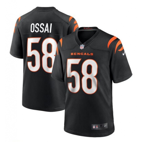 Men Cincinnati Bengals 58 Joseph Ossai Black Stitched Game Jersey Men Cincinnati Bengals 58 Joseph Ossai Black Stitched Game Jersey