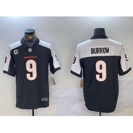 Men Cincinnati Bengals 9 Joe Burrow 2024 F U S E Arctic Black Limited Stitched Football jerseys Men Cincinnati Bengals 9 Joe Burrow 2024 F U S E Arctic Black Limited Stitched Football jerseys
