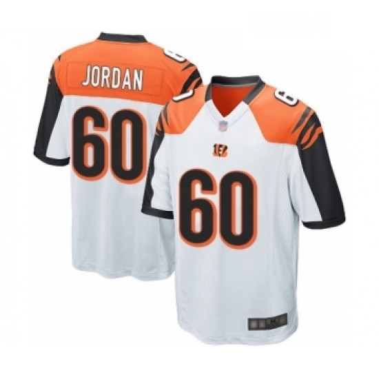 Mens Cincinnati Bengals 60 Michael Jordan Game White Football Jersey Mens Cincinnati Bengals 60 Michael Jordan Game White Football Jersey