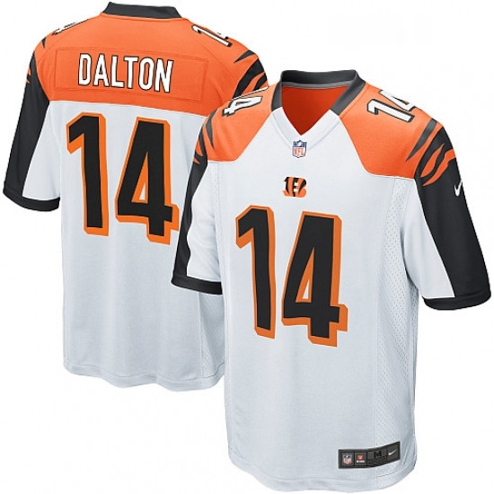 Mens Nike Cincinnati Bengals 14 Andy Dalton Game White NFL Jersey Mens Nike Cincinnati Bengals 14 Andy Dalton Game White NFL Jersey