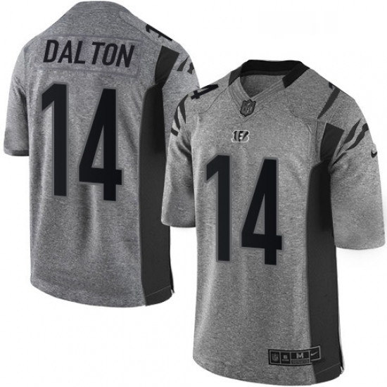 Mens Nike Cincinnati Bengals 14 Andy Dalton Limited Gray Gridiron NFL Jersey Mens Nike Cincinnati Bengals 14 Andy Dalton Limited Gray Gridiron NFL Jersey